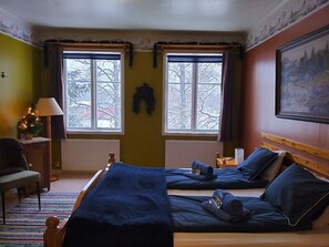 Desk, laptop workspace, blackout curtains, travel cot - Hammarstrand Budget Hotell Vandrarhem - Hostel (Hammarstrand)