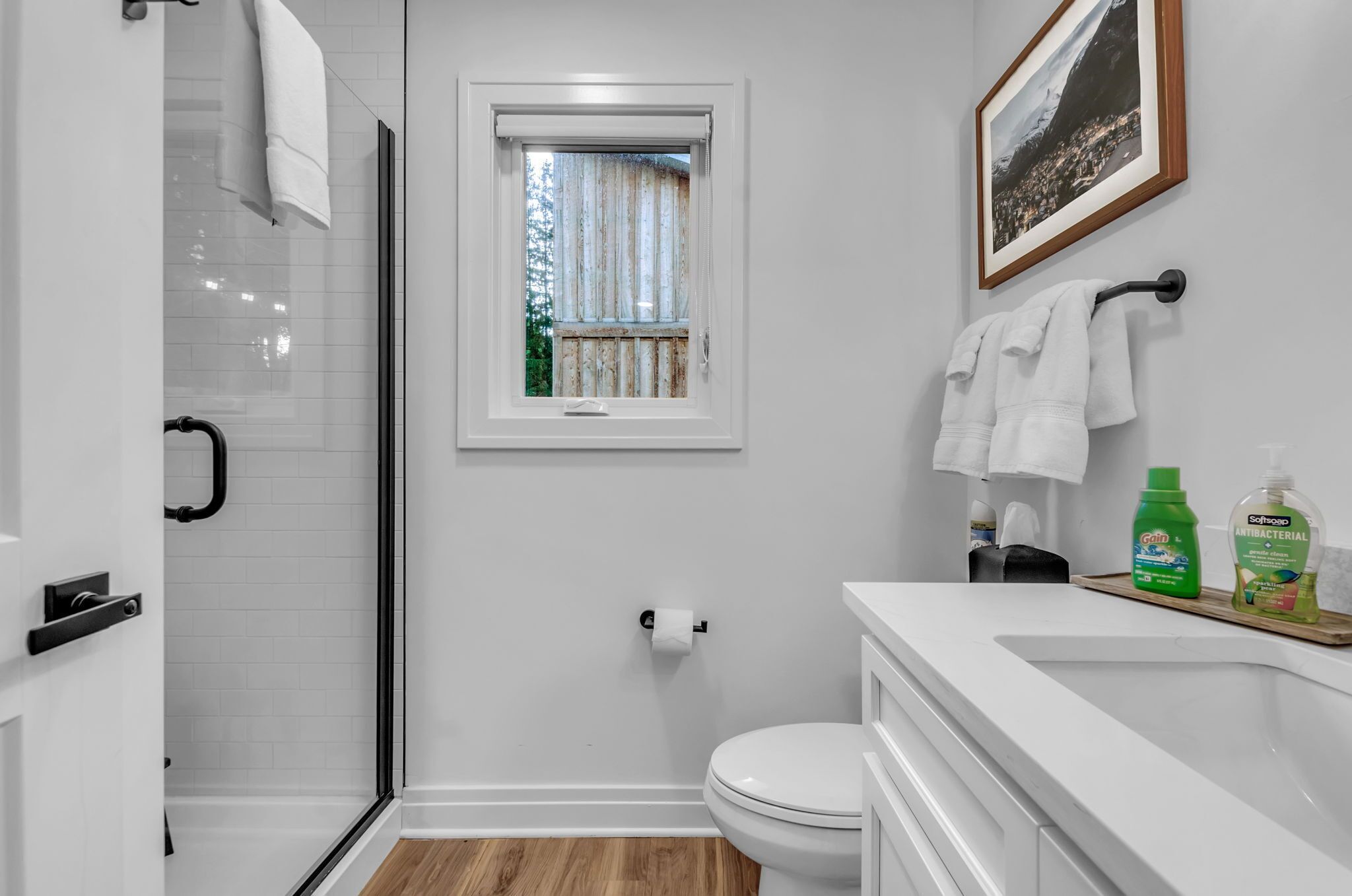 Hair dryer, towels