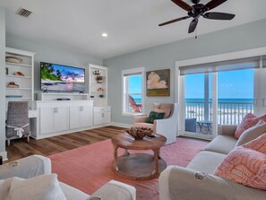 TV - Beach Life: Charming 4 Bedroom South IP Home-Priv. Pool, Pet Friendly, Sleeps 10 (Indian Pass)