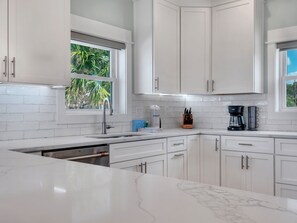 Fridge, microwave, oven, stovetop - Beach Life: Charming 4 Bedroom South IP Home-Priv. Pool, Pet Friendly, Sleeps 10 (Indian Pass)