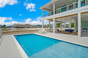 A heated pool