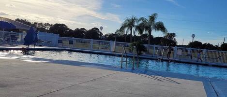 Outdoor pool, a heated pool