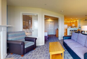 TV, fireplace, DVD player