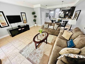 TV, fireplace, table tennis