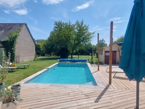 Piscine extérieure, piscine chauffée