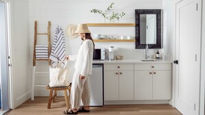 Studio – deluxe, 1 queensize-seng | Eget kjøkken | Kaffetrakter/tekoker, minikjøleskap, mikrobølgeovn og miniovn