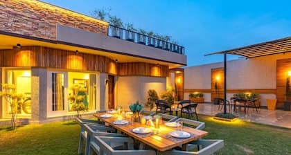 StayVista at D Amour w/ Lawn, BBQ & WIFI Amritsar