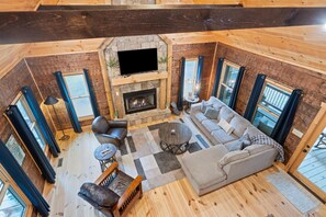 Fireplace - Cabin getaway in downtown! (Blue Ridge)
