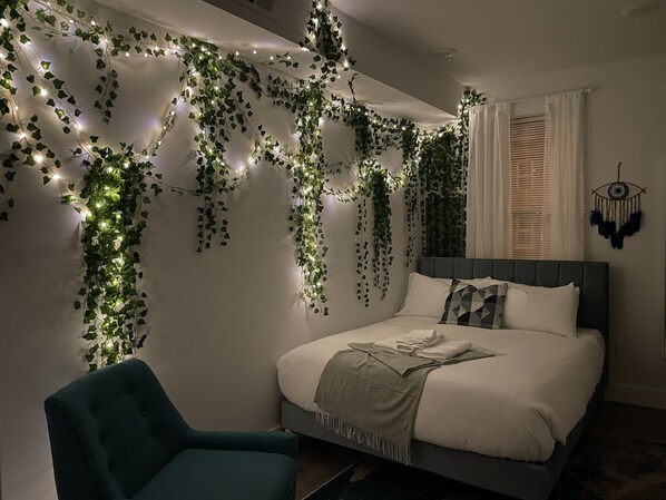 1 soverom, strykejern/-brett, wi-fi og sengetøy