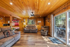 Televisión, chimenea y reproductor de DVD 