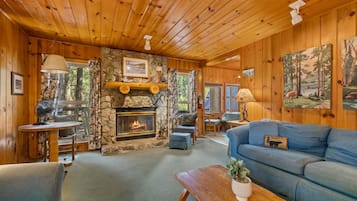 TV, fireplace, DVD player