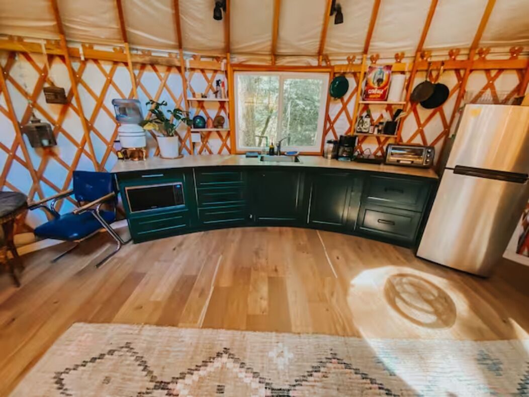 Your private Yurt in the woods -2 miles to town!
