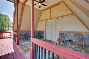 Outdoor dining - Unique Country Getaway in Angie w/ Covered Patio! (Angie)