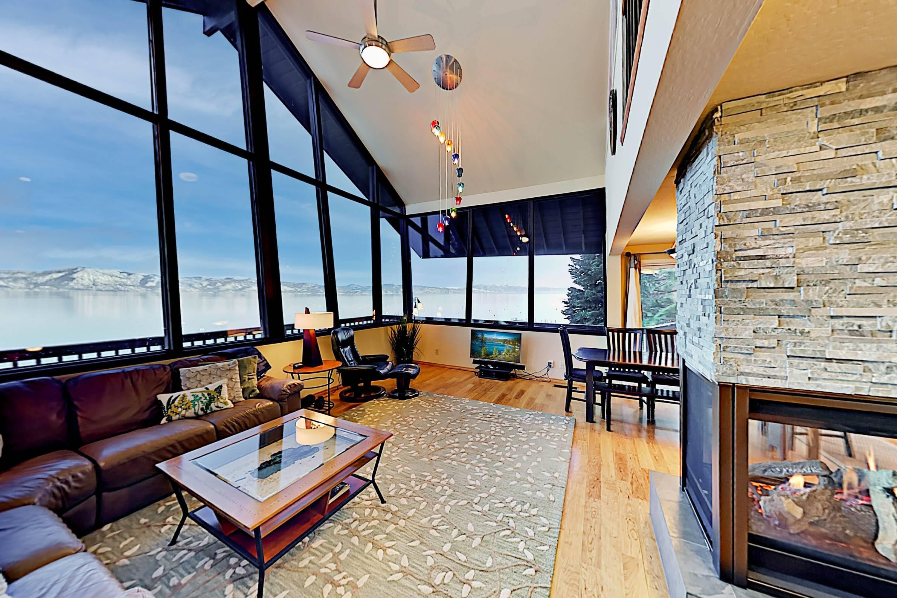 Rare Tahoe lakefront rental with amazing views and a pier. 