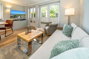 TV, DVD player, stereo