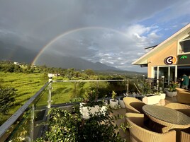 숙박 시설에서 보는 주변 전망