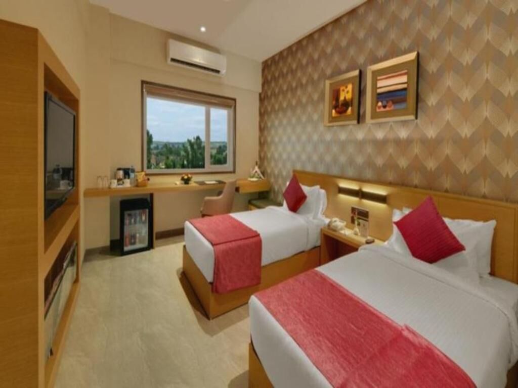 Premium bedding, memory foam beds, minibar, desk