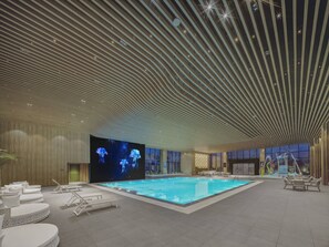 Indoor pool, outdoor pool, open 10:00 AM to 11:00 PM, pool umbrellas