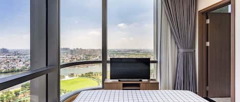 Departamento Deluxe, 3 habitaciones, balcón, vista a la ciudad | Vista desde la habitación
