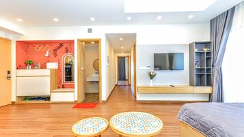 Panorama appartement | 1 slaapkamer, geluiddichte muren, een strijkplank/strijkijzer