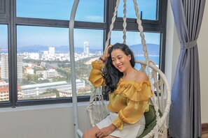 Apartamento panorâmico | 1 quarto, quartos à prova de som, ferros/tábuas de passar roupa