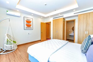 Căn hộ có tầm nhìn toàn cảnh | Phòng cách âm, bàn ủi/dụng cụ ủi quần áo 