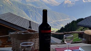 Outdoor dining - 4½ room, double apartment 3***+ / Apartment Holiday Comfort [STV/FST classified] (Riederalp)