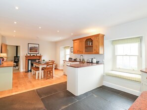 Fridge, dishwasher, electric kettle, toaster