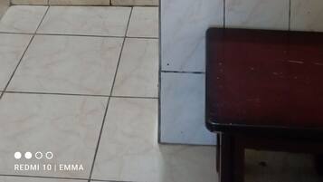 Fridge, microwave, electric kettle