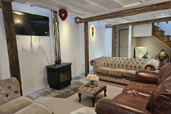 Living room with Log Burner