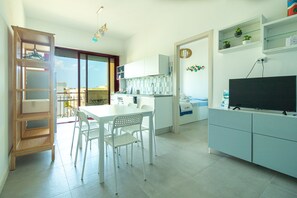 Appartement Confort, 1 chambre, terrasse, vue mer | Coin séjour