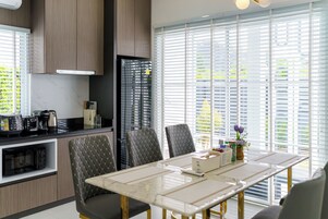 3 Bedroom PoolVilla with Rooftop Terrace | Private kitchen | Full-size fridge, microwave, electric kettle, toaster