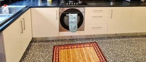 Fridge, microwave, oven, toaster