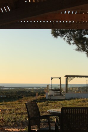 Vue depuis lâhĂ©bergement