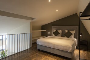 Deluxe Apartment, 1 Bedroom, Terrace, Mezzanine | In-room safe, desk, blackout curtains, soundproofing - Dukes’ Apartments Grand Place – by Dukes’ Hotel Collection (Bruges)