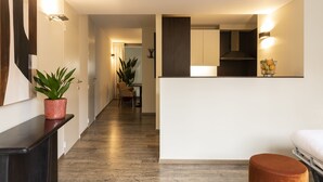 Leilighet – deluxe, 1 soverom, terrasse | Oppholdsområde