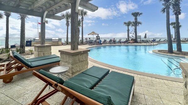 Indoor pool - Aqua 804 ~ Gulf Front ~ Panama City Beach ~ Beach Service Included! (Panama City Beach)