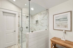 Bathtub, hair dryer, towels