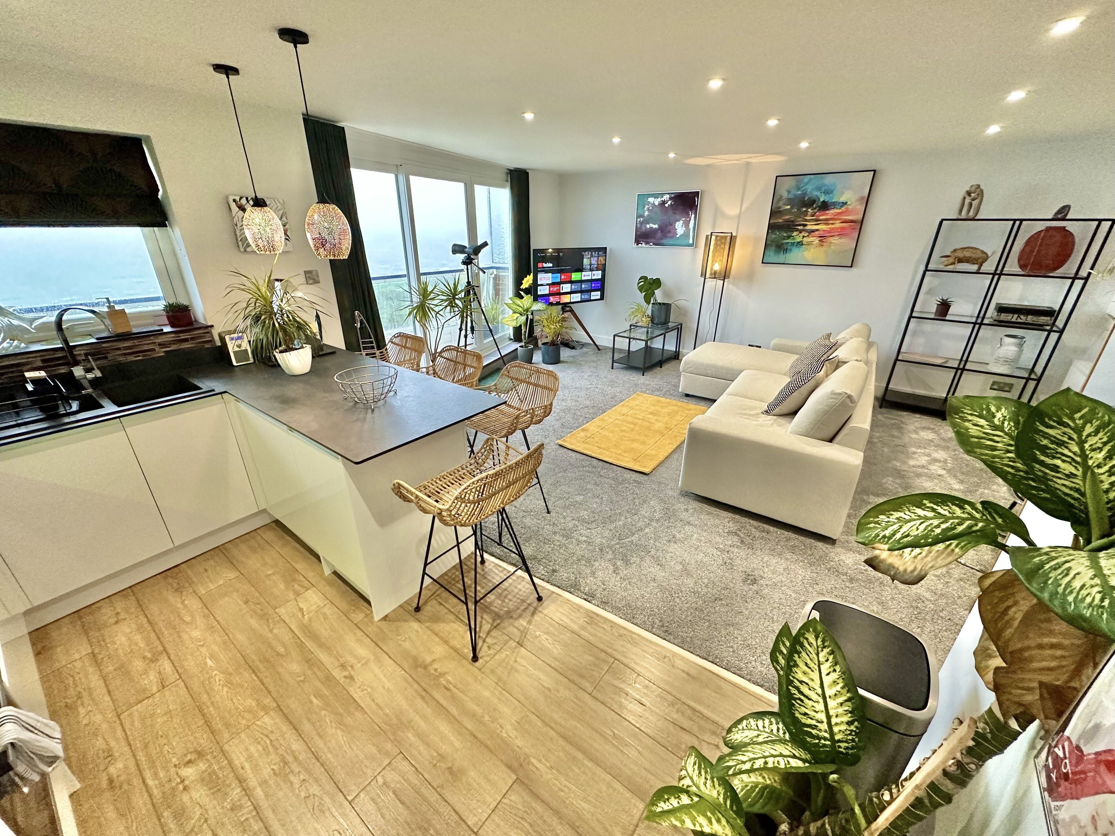 Stunning Sea View Two Bed Apartment - With Balcony