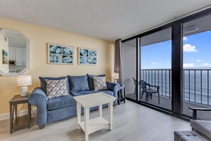 Condo, 1 Bedroom | Living area - 0709 Seaside Serenade by Atlantic Towers (Carolina Beach)