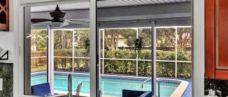 A heated pool
