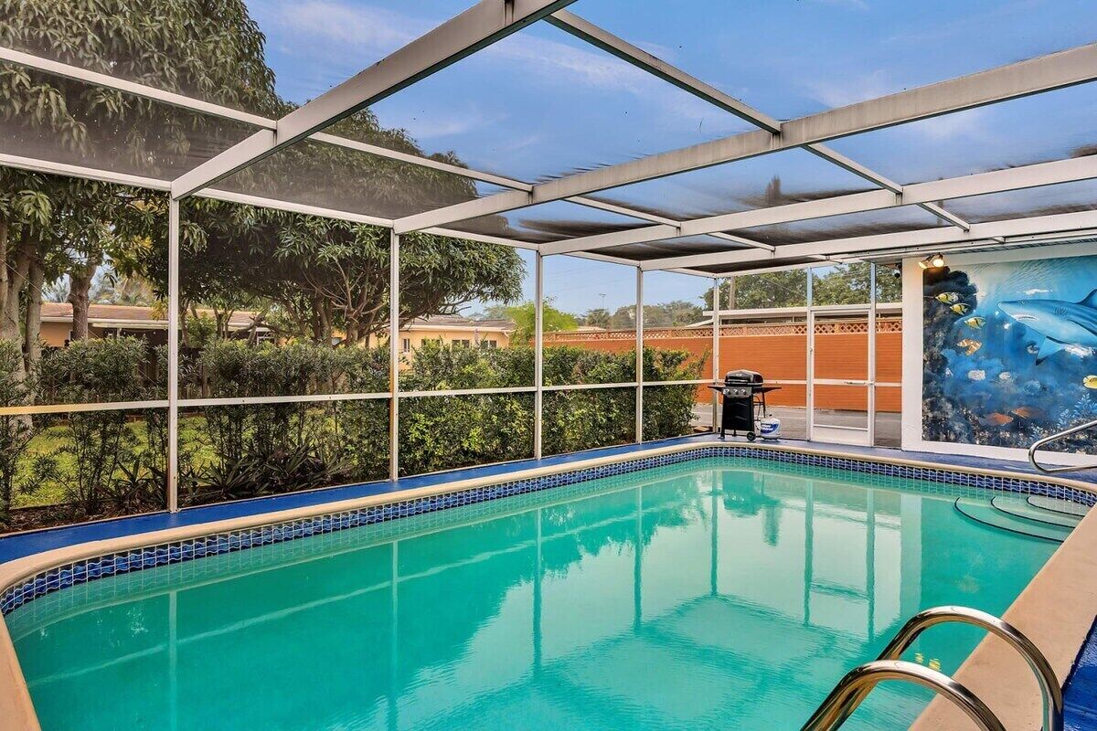 Una piscina riscaldata