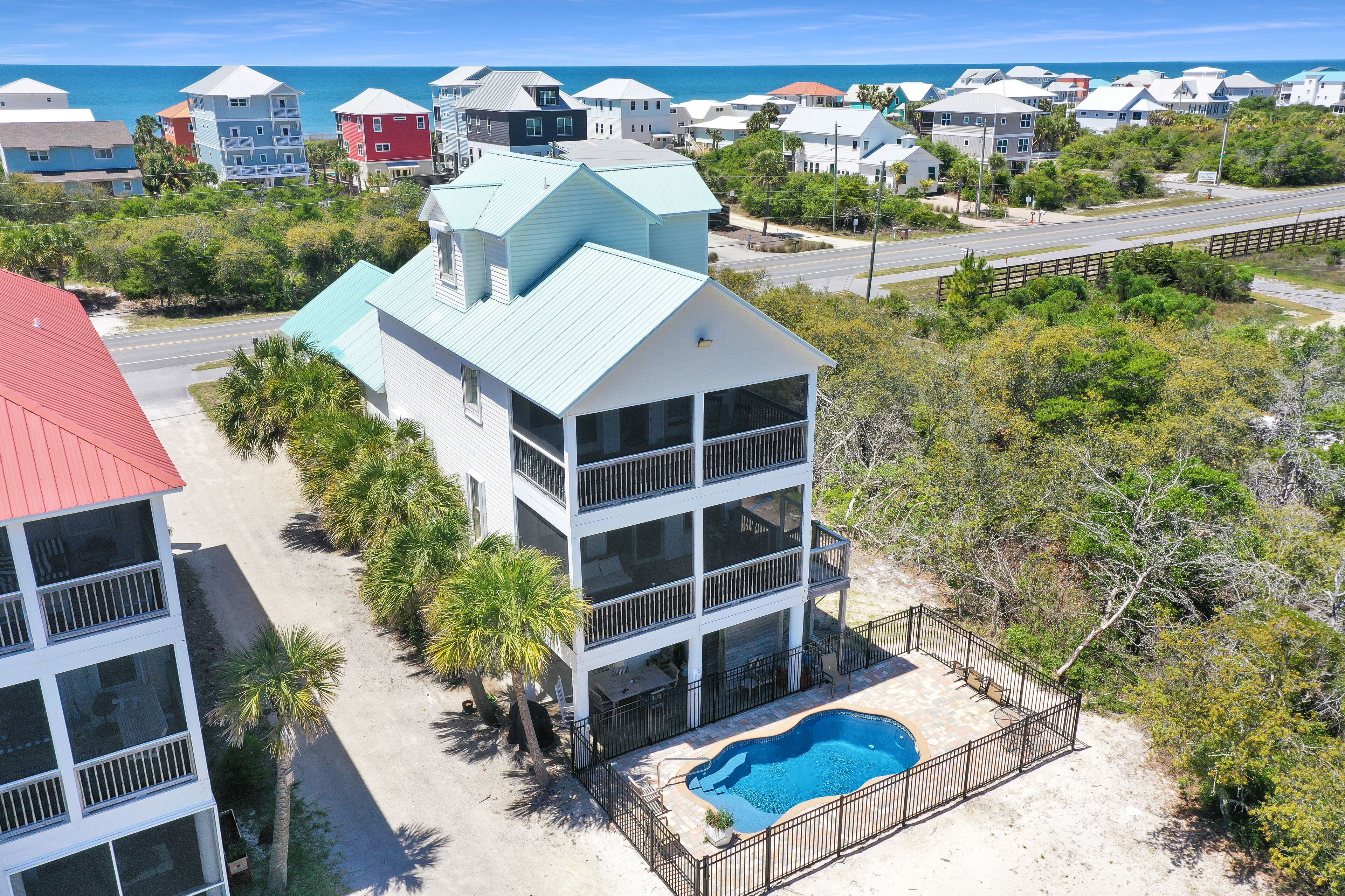 Private Pool, Bayside, Dock, North Cape San Blas ~ Cape Sand Blast by the Bay 4