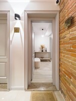 Luxury Apartment | Living area | Flat-screen TV, heated floors