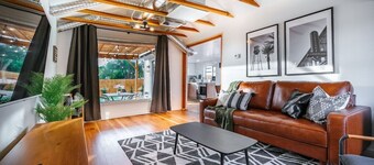 Palm · Bungalow at Palm w/ Fire pit + steps from Downtown