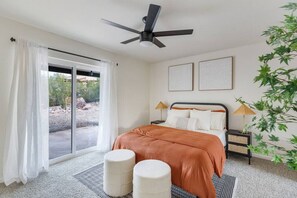 2 bedrooms, iron/ironing board, WiFi, bed sheets