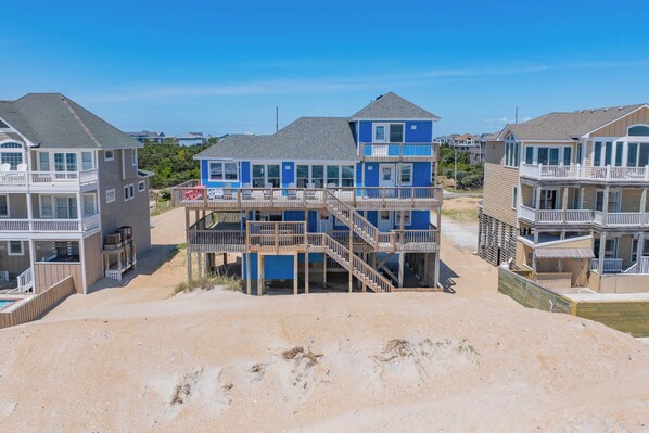 Exterior - Oceanfront Dog Friendly Home with Hot Tub, Game Room, and Direct Beach Access (Avon)
