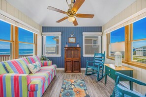 Smart TV, DVD player, books - Oceanfront Dog Friendly Home with Hot Tub, Game Room, and Direct Beach Access (Avon)