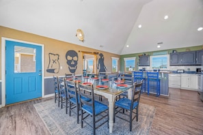 Dining - Oceanfront Dog Friendly Home with Hot Tub, Game Room, and Direct Beach Access (Avon)