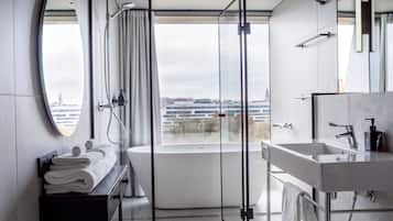 Suite, 1 Bedroom | Bathroom | Free toiletries, hair dryer, bidet, towels